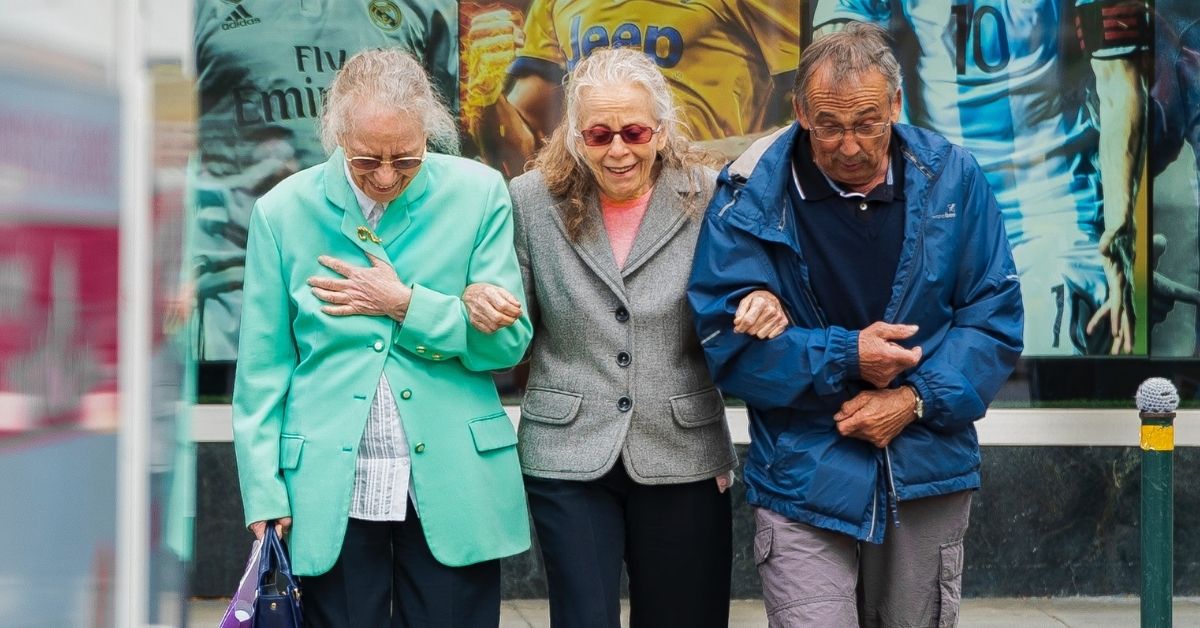 Three senior friends
