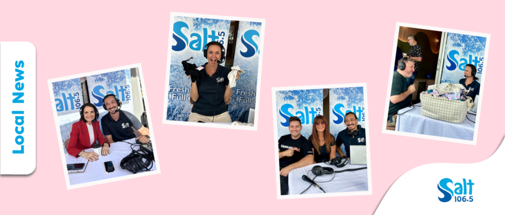 Local News - Photos of The Salt 106.5 team and guest speakers at the Live Broadcast of the New Undies New Start Campaign.
